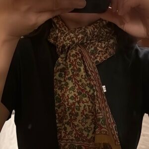 Floral Patterned Scarf, made with India silk